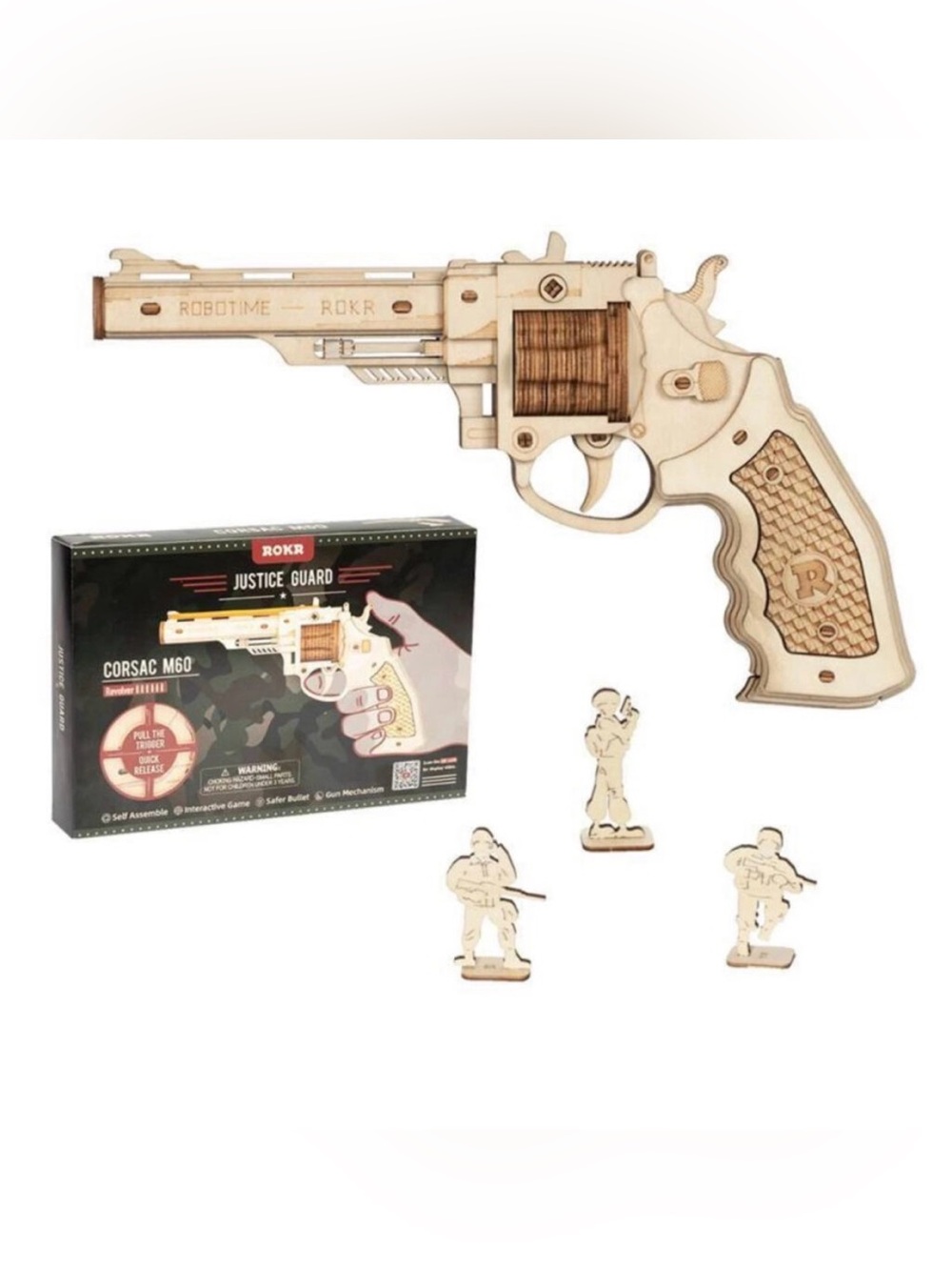 ROKR Puzzles Justice Guard Corsac M60 Wooden puzzle kit. New in Box.